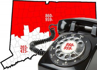 Area code map of Connecticut shows West Hartford will get another area code.