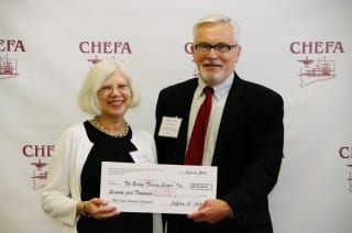 Martha Rennie, Director of Development for the Bridge, and Jeffrey A. Asher, CHEFA’s Executive Director. Submitted photo.