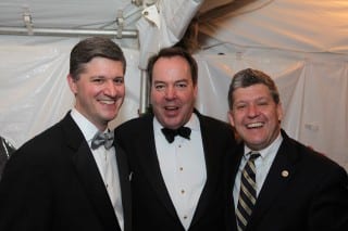 Mayor Scott Slifka, Chuck Coursey, and town council member Burke Doar support the Mayor’s Charity Ball. Photo by C. Griffin-the Playhouse Theatre Group