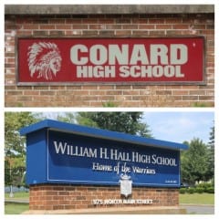 conard hall combined signs