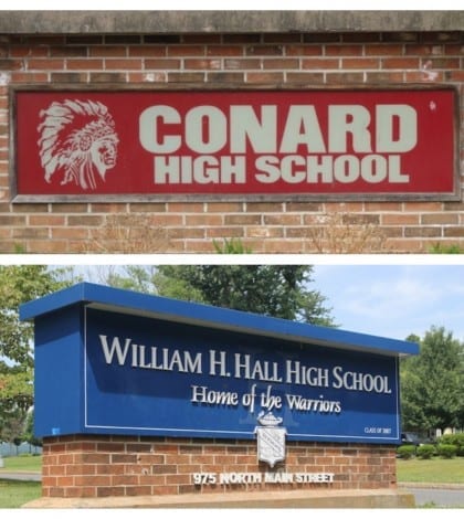 conard hall combined signs
