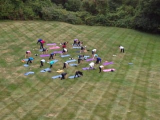 Taste of Holy Family, outdoor yoga class. Submitted photo.