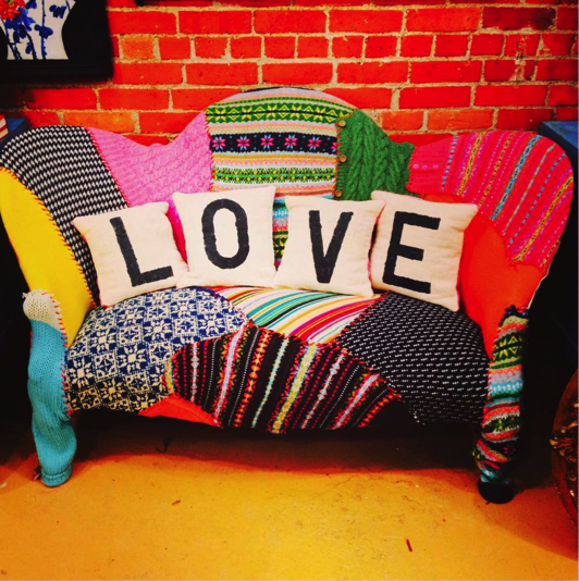 Recycled Sweater Settee. Submitted photo