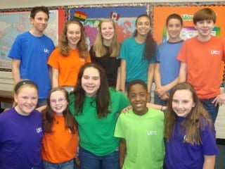 The 2014 student leaders of Sedgwick Middle School's Unified Theater meet weekly to prepare for upcoming  November shows. Submitted photo. 