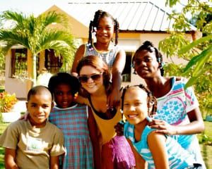Courtney Daley (center) in the Dominican Republic on a service project. Submitted photo.