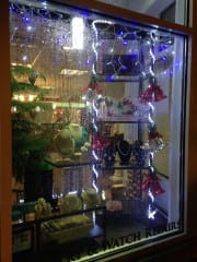 Armeny Custom Jewelry Design’s window won first place in the Upper Ave. section of Farmington Ave. Photo by Joy Taylor