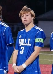 Hall HIgh School senior soccer player Jack Monnes was named All American. Photo credit: Ronni Newton