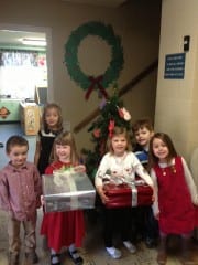 Students at the Preschool of West Hartford created holiday cards for Saint Mary's Home residents. Submitted photo