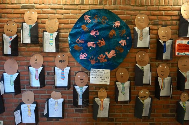 Student artwork. West Hartford's 19th Annual Celebration of Dr. Martin Luther King Jr., Jan. 19, 2015. Photo credit: Ronni Newton