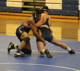 Hall vs. Simsbury wrestling match on January 21, 2015. Photo by Amy Melvin