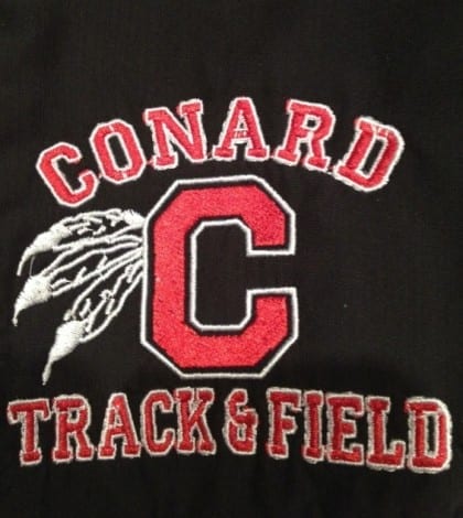 conard logo falling feathers