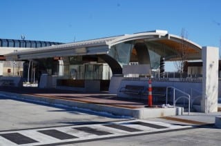 Plans are for a railway station in West Hartford to be located across the tracks from the Flatbush Avenue busway station. Photo credit: Ronni Newton