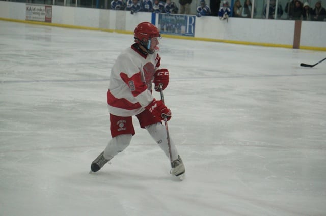 Conard vs. Hall/Southington hockey, Feb. 23, 2015. Photo credit: Ronni Newton