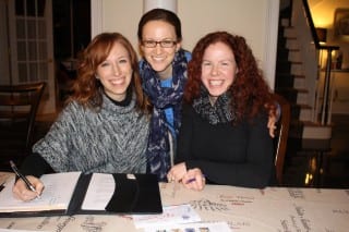 (L-R): West Hartford residents Jackie Procyk, Catherine Bailey and Mary Coons planning the 5th Anniversary Celebration for Autism Families CONNECTicut. Submitted photo