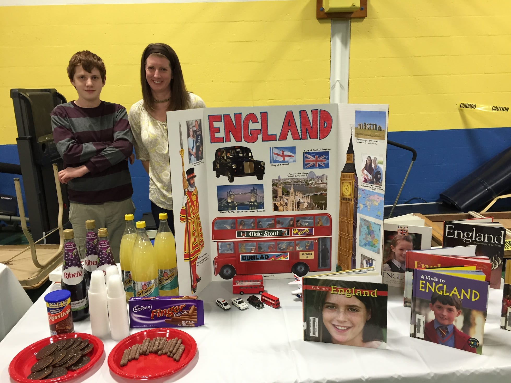 England booth at Norfeldt International Night. Submitted photo