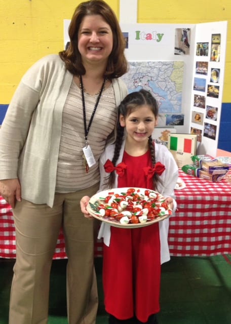 Norfeldt Principal Jen Derrick with Francesca Giordano. Submitted photo