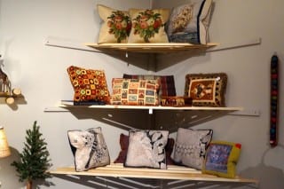 Handmade pillows are among the offerings at Hello Dahle at 485 New Park. Photo credit: Ronni Newton