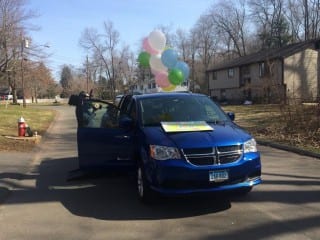 The Averys wheelchair accessible van was purchased thanks in large part to a donation from West Hartford's Rob Bouvier. Courtesy photo