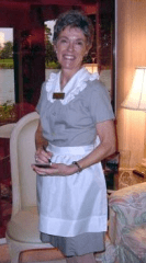 Connie Reder in Friendly's waitress uniform!