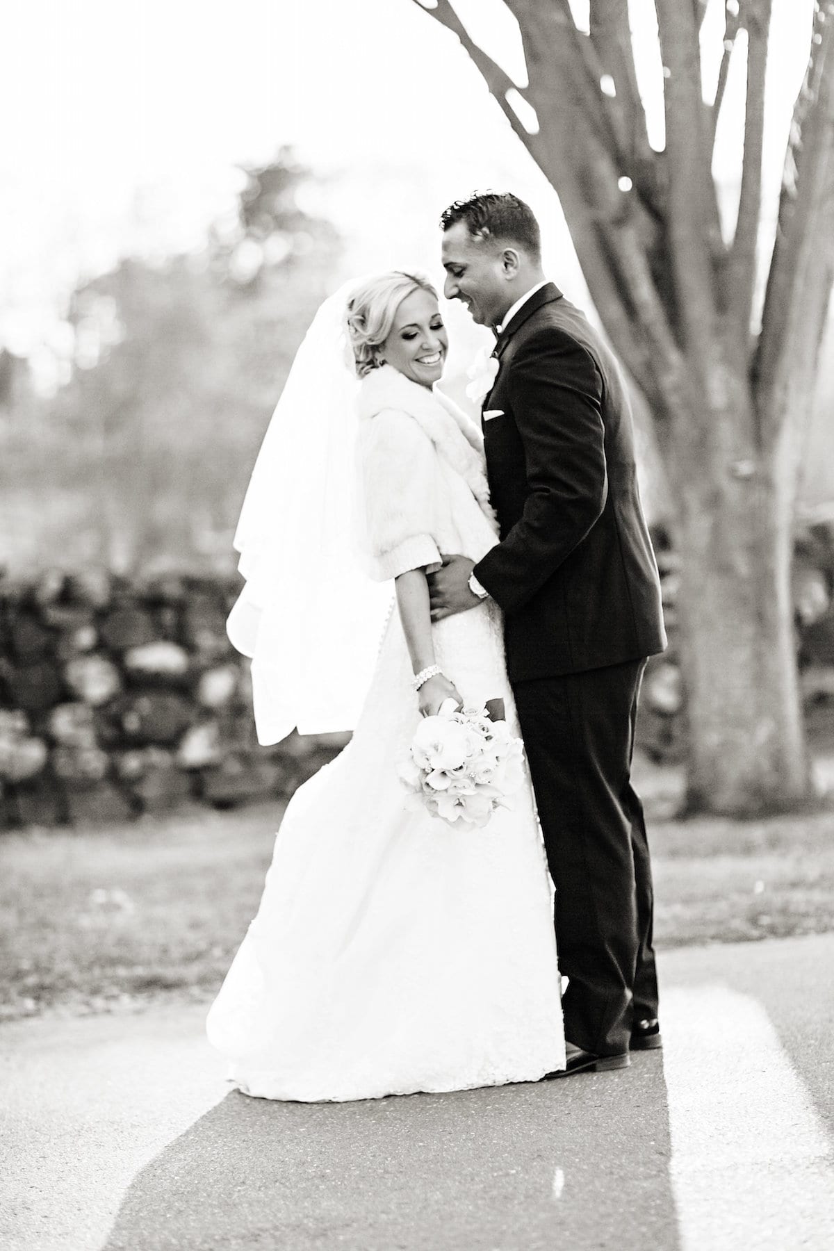 Sarah Bain and Syed Hussain were married on the grounds of the Hill-Stead Museum in Farmington. Photo by Danny Kash