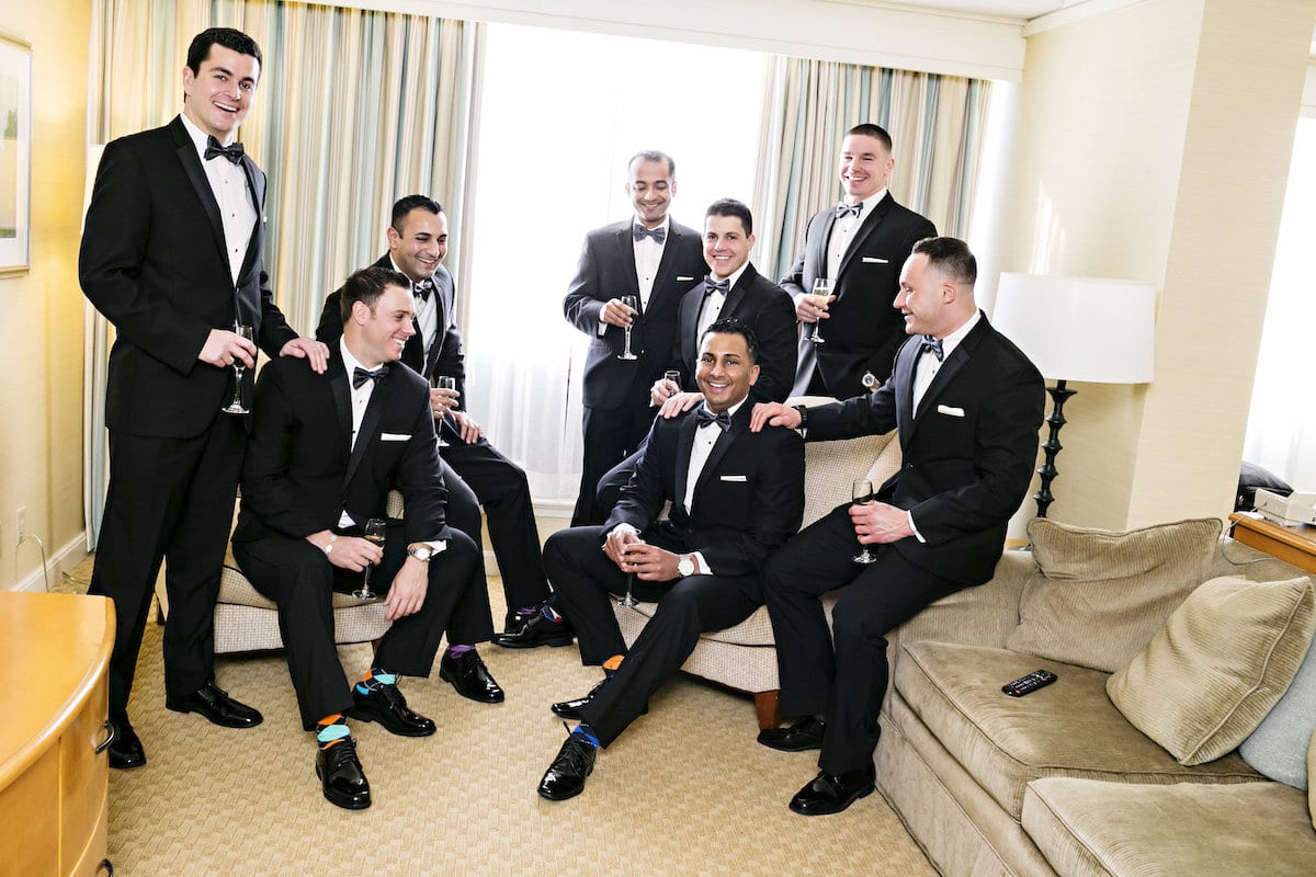 Syed Hussain with his groomsmen. Photo by Danny Kash