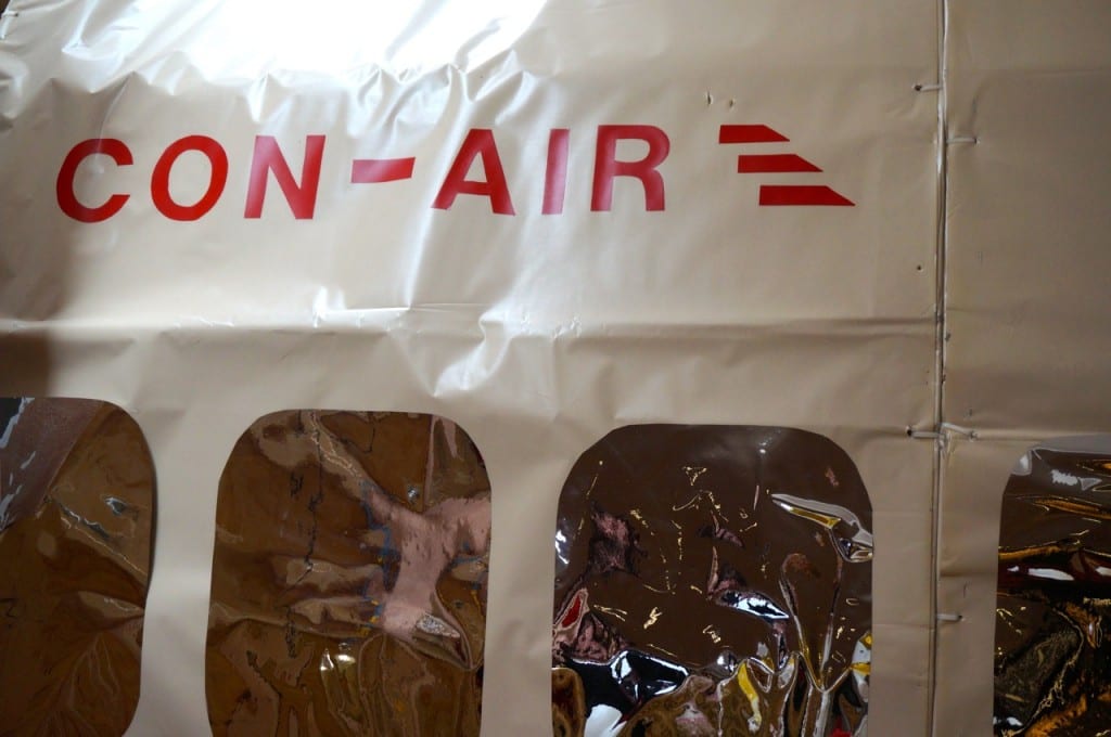 Conard students arrive at the party via 'Con-Air.' Conard Class of 2015 Safe Grad Party. Photo credit: Ronni Newton