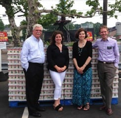From left: Chuck Joseph, owner of ShopRite in West Hartford and Canton, Corbin Woods, Suzanne Oslander, and Chuck Joseph Jr. Submitted photo