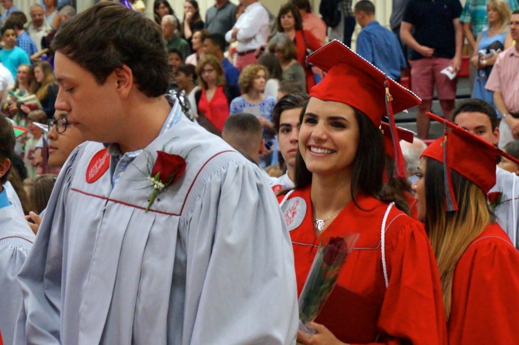 William Dean, Julia DeLutrie, Angelyka Diaz. Conard High School graduation. June 15, 2015. Photo credit: Ronni Newton