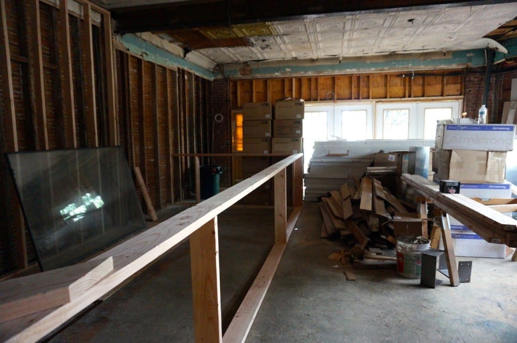 A 24-foot bar will be the focal point of the Prospect Café's bar area. Photo credit: Ronni Newton