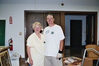 David Dyson (right) and his mother Loretta Dyson have raised more than $200,000 for AIDS through the Tabor House Giant Tag Sale, now in its 21st year. Photo courtesy of David Dyson