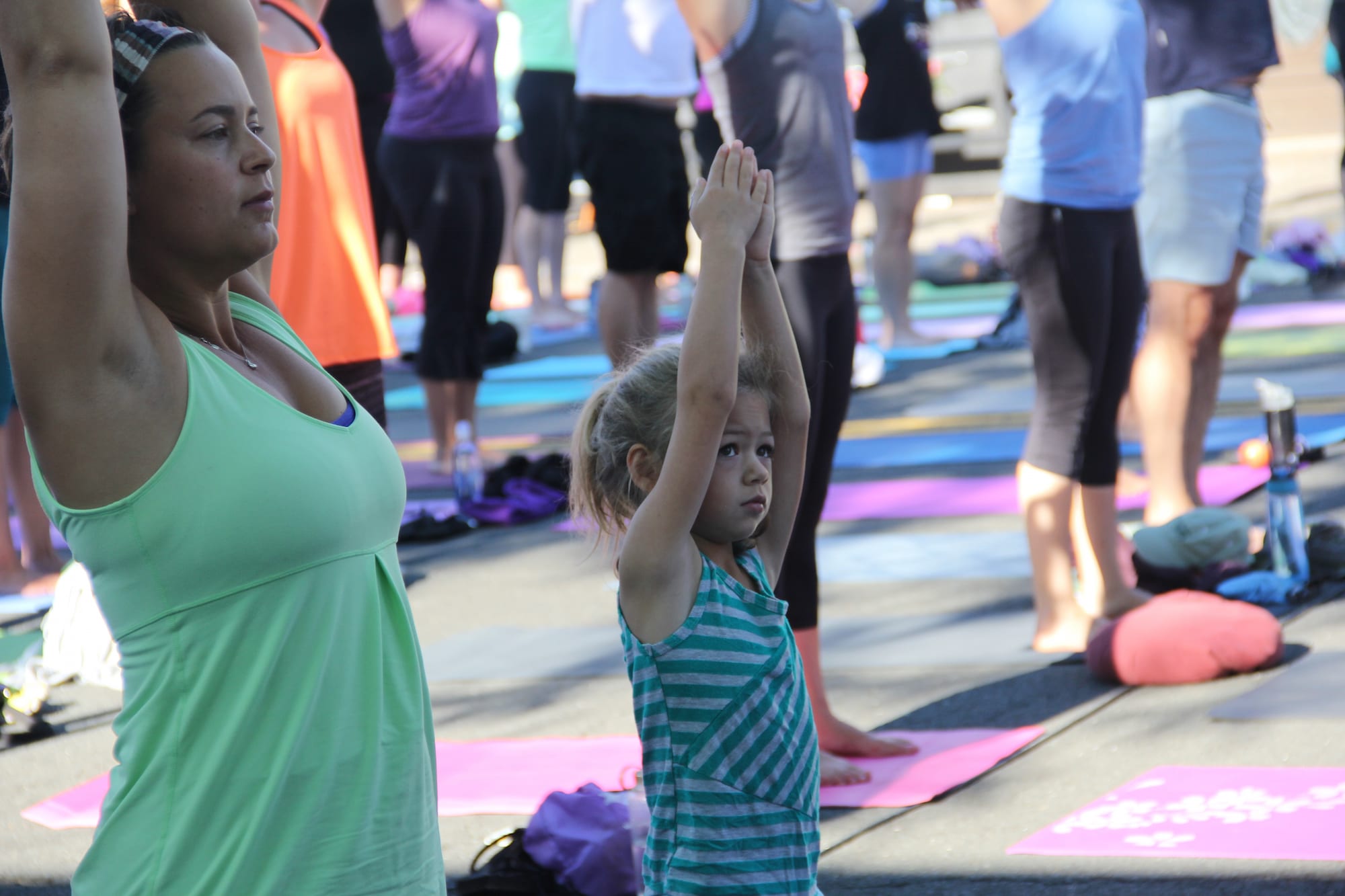 Om Street 2015, presented by West Hartford Yoga on LaSalle Road, July 25, 2015. Many children participated this year. Photo by Amy Melvin