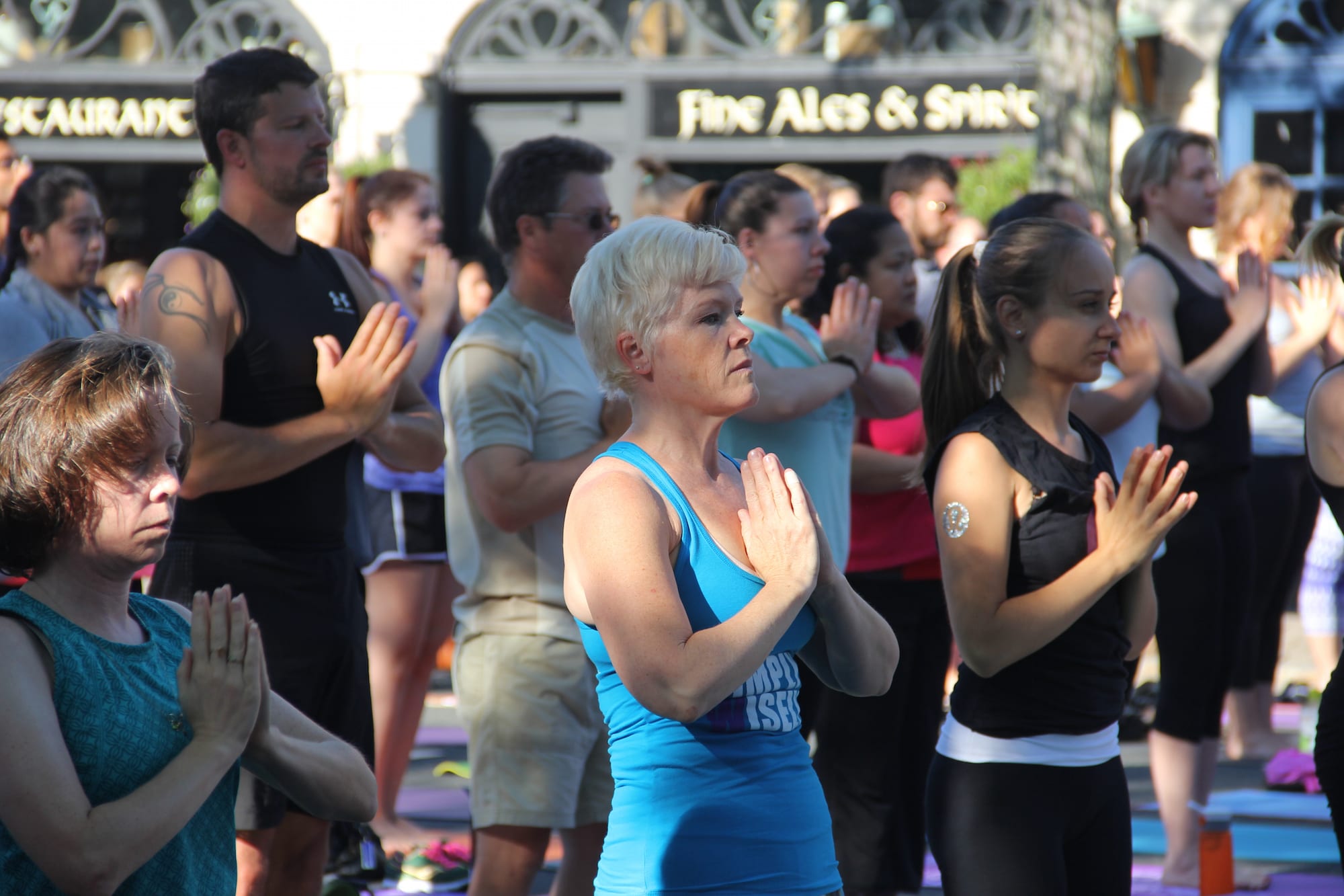 Om Street 2015, presented by West Hartford Yoga on LaSalle Road, July 25, 2015. Photo by Amy Melvin