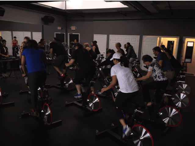 Cycling class at Lifer Fitness Studio. Photo courtesy of Debra Fountain