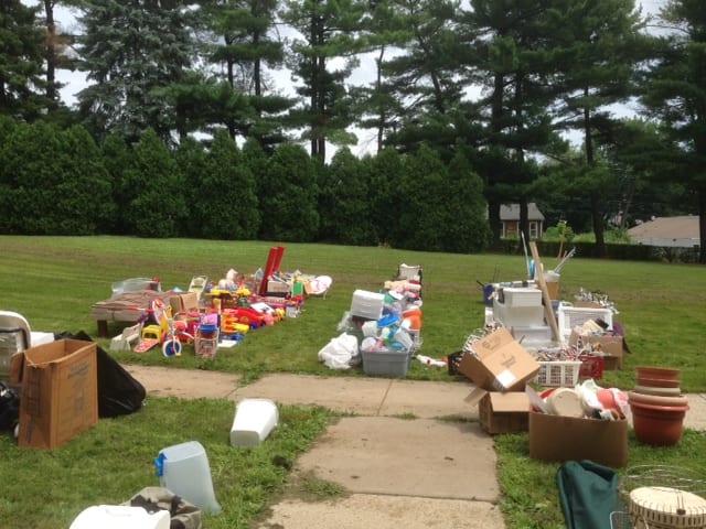 The outdoors selection at the Tabor House Tag Sale. Photo by Katie Cavanaugh.