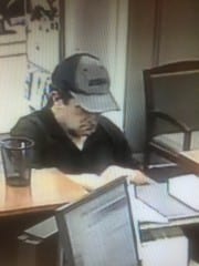 Suspect in FIrst Niagara Bank robbery, Aug. 6, 2015. Photo courtesy of West Hartford Police Department