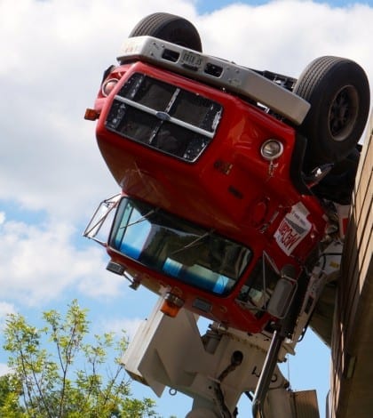 truck dangling