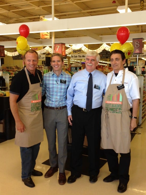 From left: Scot Haney, Chuck Joseph III, Chuck Joseph Jr, and Foodshare CEO James Arena-DeRosa come together to help raise awareness of hunger in our communities. Submitted photo