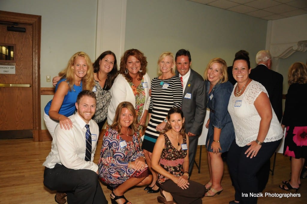 Bouvier Insurance owner Rob Bouvier (center) with some staff members at the Best of West Hartford Awards Show, September 10 2015. Bouvier Insurance is a title sponsor for BOWH. Photo by Ira Nozik
