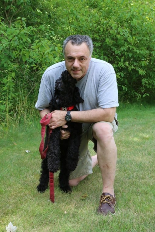 David with his new dog, Nigel. Submitted photo