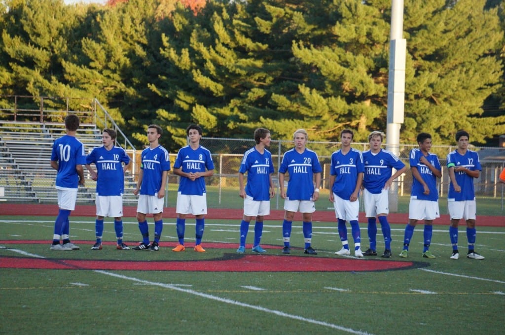 Members of the Hall High School boys soccer team. Photo credit: Ronni Newton (file photo)