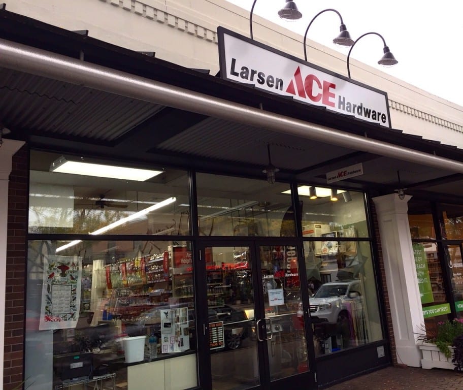 Larsen Ace Hardware (formerly Pfau's) has new signs and a newly remodeled, and well-stocked store in West Hartford Center. Photo credit: Ronni Newton