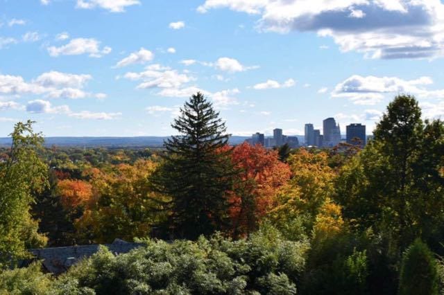 A stunning view of the Hartford skyline from Prospect Avenue. Photo credit: Deb Cohen