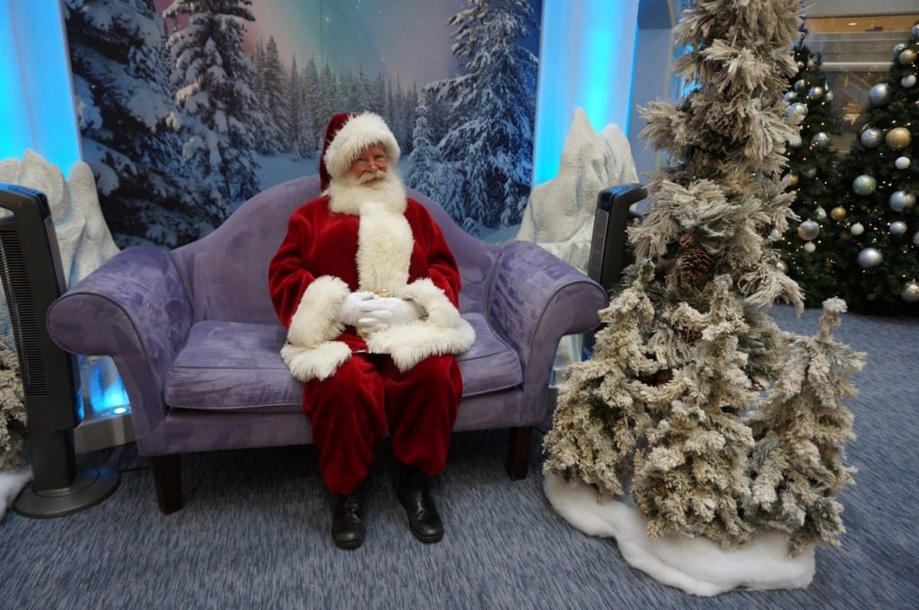 Children can visit Santa Claus at the Ice Palace at Westfarms. Photo credit: Ronni Newton