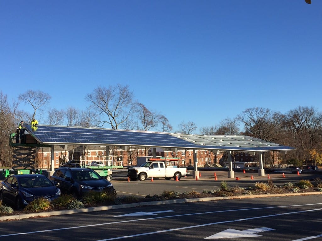 Solar panels being installed at 10 North Main St. Photo courtesy of Mike Mahoney