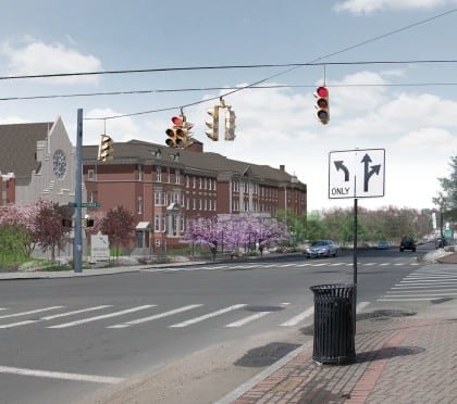 arcadia crossing looking west