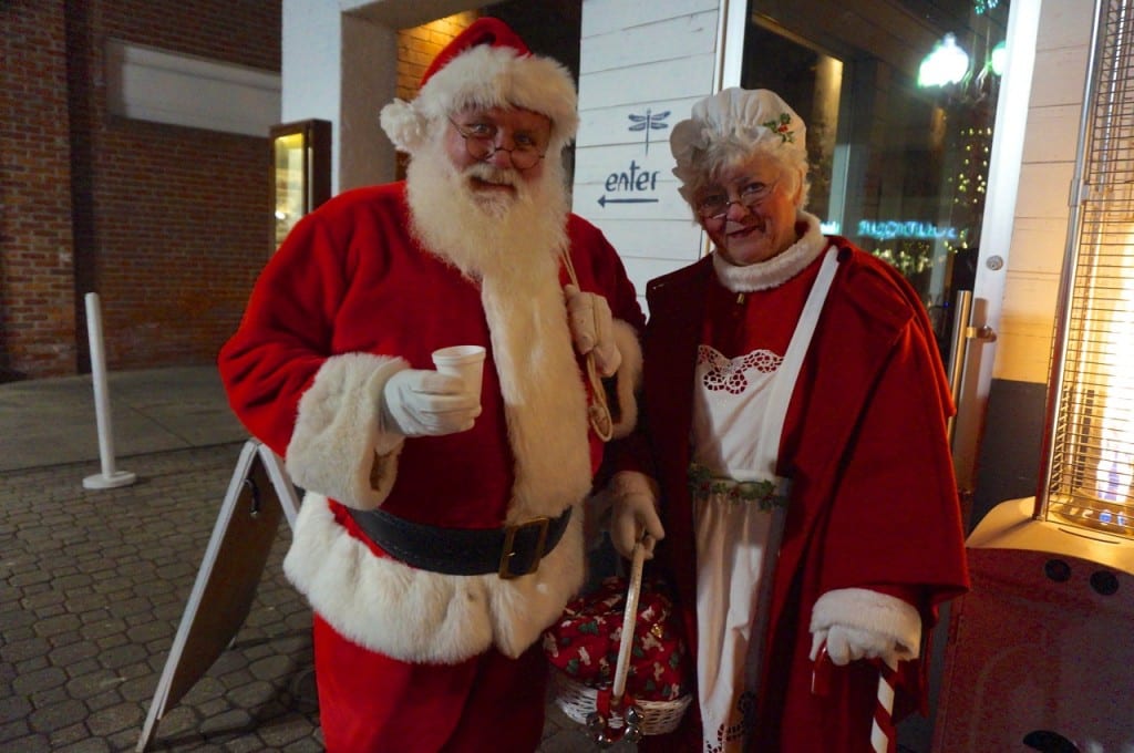 Santa and Mrs. Claus planned to grab a bite to eat at bartaco visiting with hundreds of children in West Hartford Center. West Hartford Holiday Stroll, Dec. 3, 2015. Photo credit: Ronni Newton