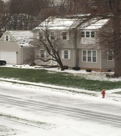 snow sleet road