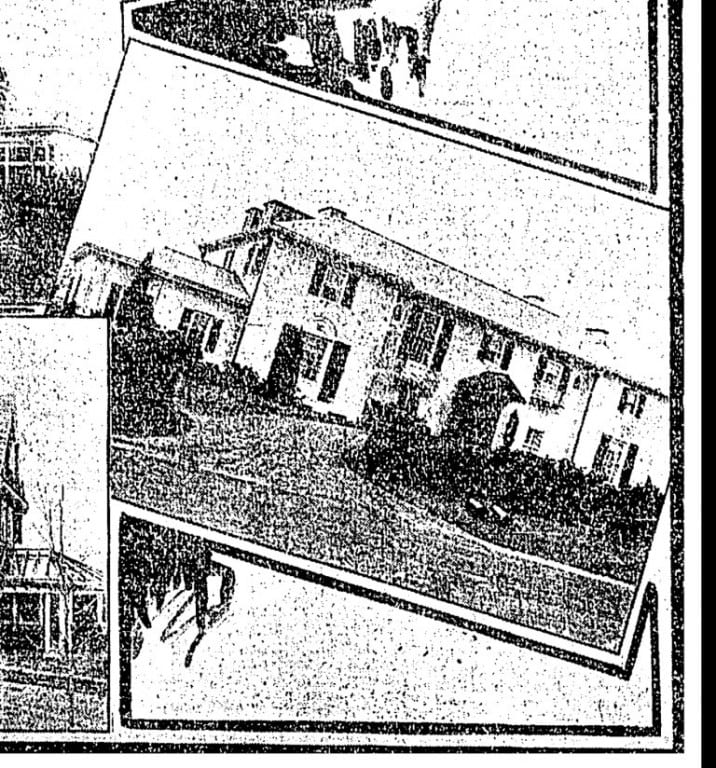 A horribly grainy photo of the original 1161 Prospect Ave. home built by the Robinsons (Source: Hartford Courant)