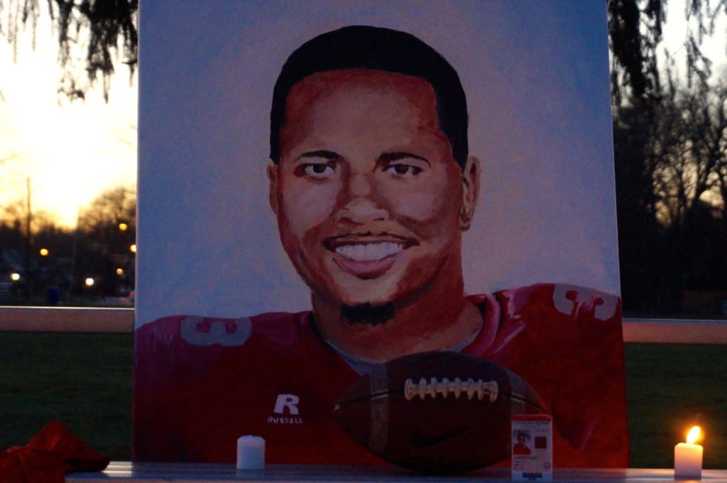 Cole Stabnick painted this image as a tribute to his friend Jonathan Douglin. Photo credit: Ronni Newton