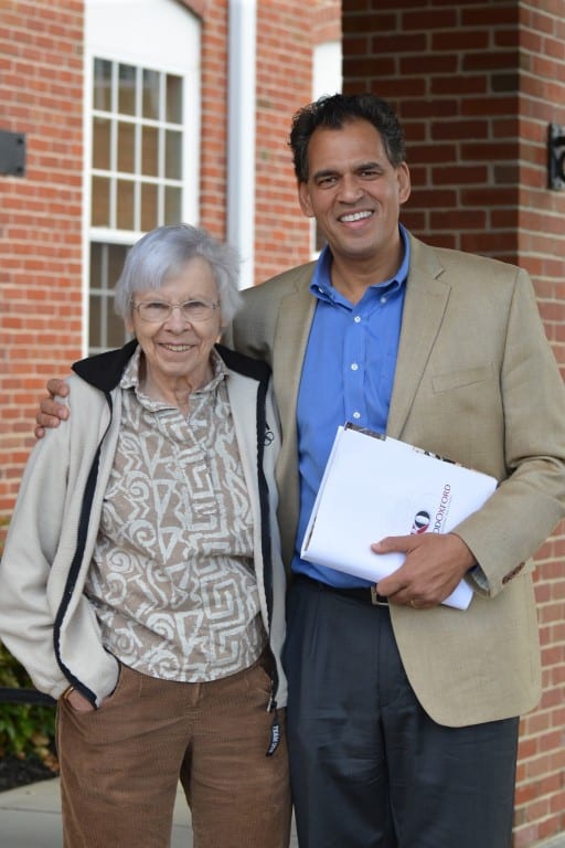 Head of School Dennis Bisgaard and the late Jane Wardwell Roberts, who left Kingswood Oxford $3.5 million in her will – the largest gift in the school’s history. This photo was taken in October 2013. Photo credit: Monica Bisgaard.